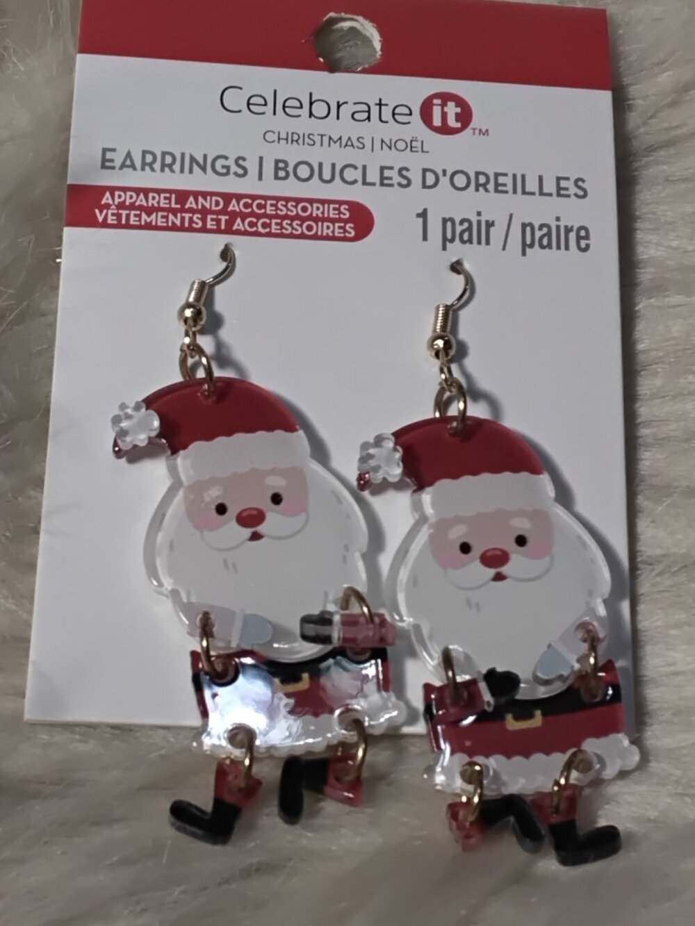 “Festive Santa Earrings – Celebrate the Season in Style”